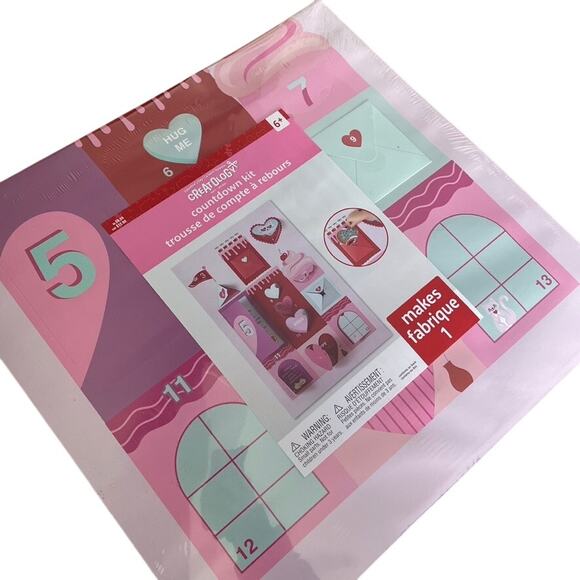 CREATOLOGY Valentines Love Countdown Kit‎ NWT Pink Hearts Crafts Art New Kids - Picture 2 of 6